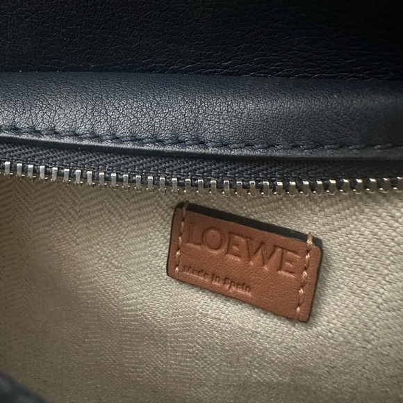 Loewe Mini Puzzle Bag Navy White Tan - Picture 8 of 8